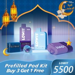 ELFBAR LOWIT 5500 プレフィルドポッドキット ブルーベリーアイス BTDF359 - Elf Bar Vape Japan