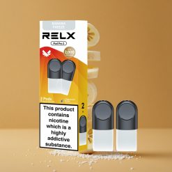 デザートバナナフリーズ RELX Pod Pro 2 ニコチン含有量1.8% 600パフ 1.9ml 3電圧調整