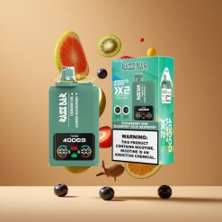 ストロベリーキウイ＆ブルーベリーサワーラズベリー Razz Bar 40000パフ 1.0Ohm 2メッシュコイル 650mAhバッテリー