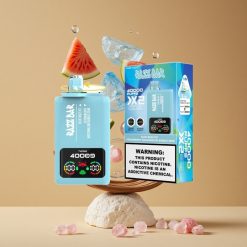 ブルーレズ＆ストロベリーメロン＆バブルガム Razz Bar 40000パフ 1.0Ω 2メッシュコイル 650mAhバッテリー